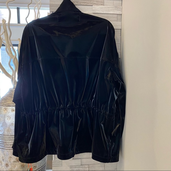 Off-White Glossy Velvet-Trimmed Track Jacket - Picture 11 of 14